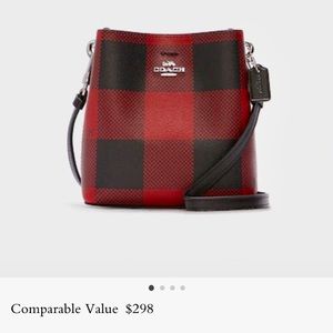 Mini Town Bucket Bag With Buffalo Plaid Print